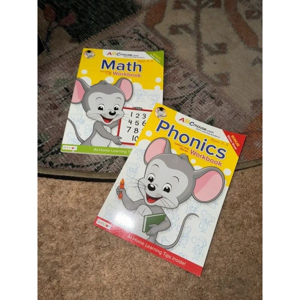 Kids math and phonics book bundle